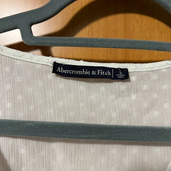 White swiss dot delicate long sleeve blouse - Picture 3 of 4